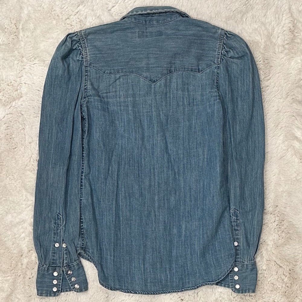 Ralph Lauren Denim Western Women's Button Up Shirt Petit XSmall - Picture 2 of 2